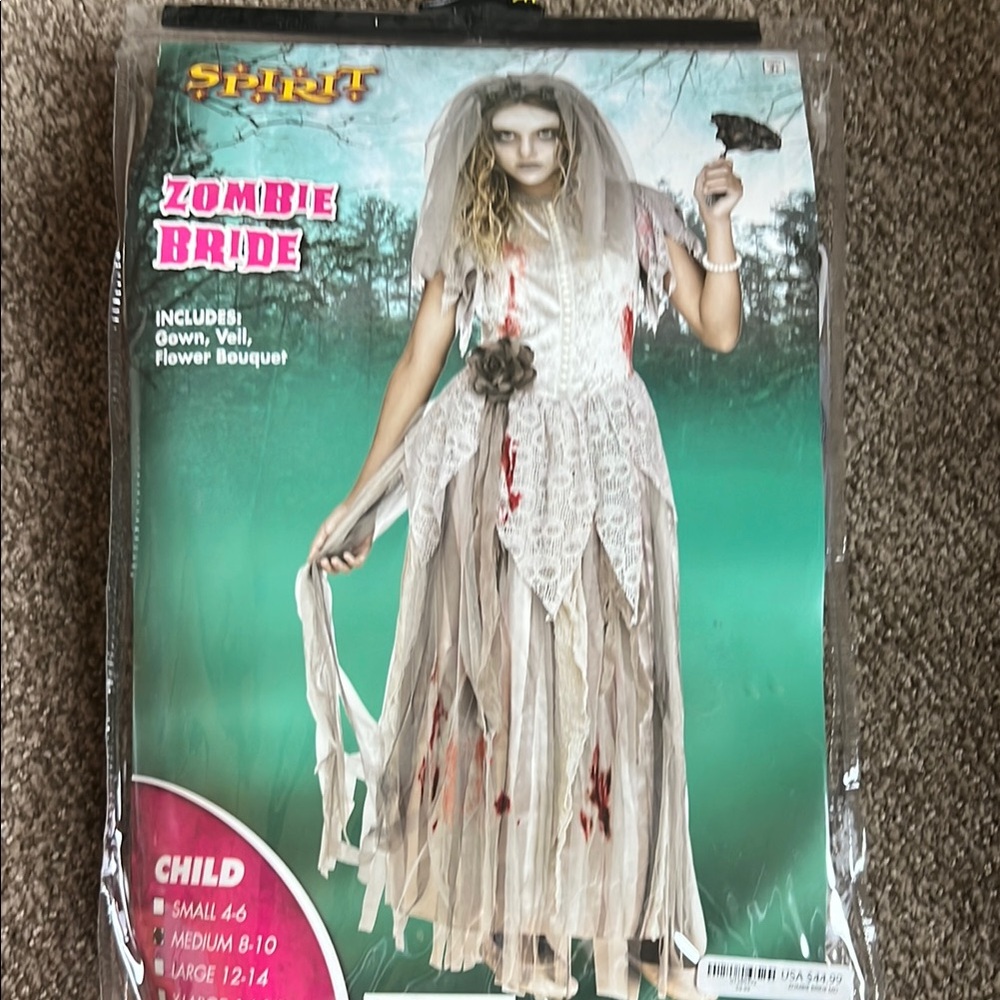 Spirit Zombie Bride Costume - White and Gray